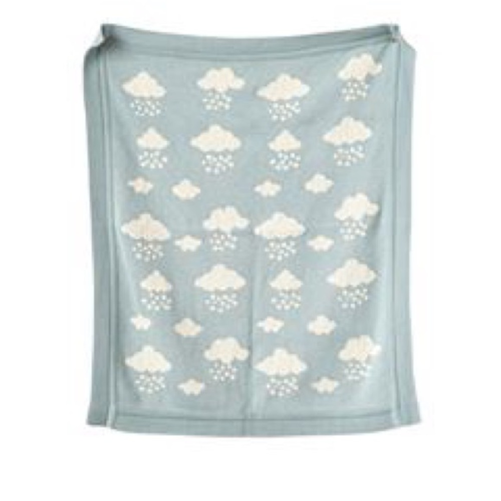 Creative Co-Op Sky Blue Cloud Pencil Skirt